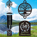 37 in 50th Anniversary Wind Chime Gifts - Elegant Golden Keepsake