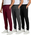 Men's Tech Mesh Jogger Sweatpants 3 Pack - Quick Dry Comfort