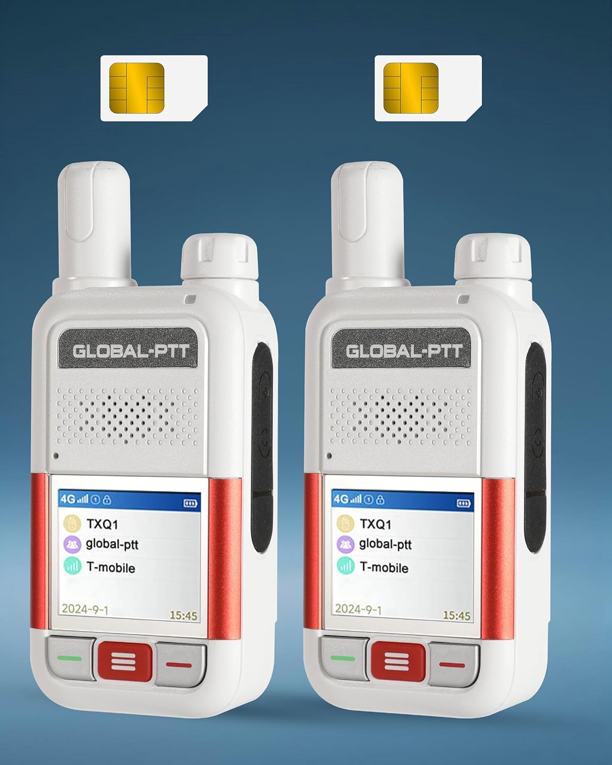 Global PTT 2-Pack PoC Radios for Unlimited Range Communication