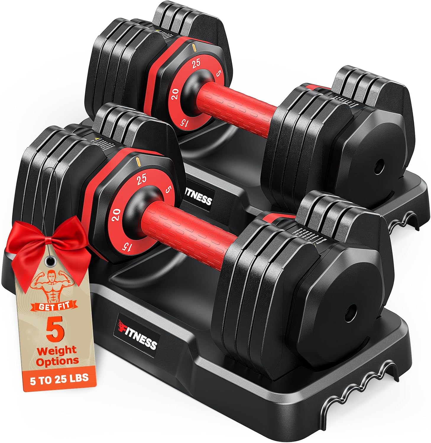 Adjustable Dumbbells Set of 2 for Home Gym Strength Training