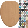 Wooden Elongated Toilet Seat with Soft Close - Decorative Slow Close 9