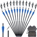 20 22 Inch Crossbow Bolts and Broadheads Set - 24 Pack for Practice