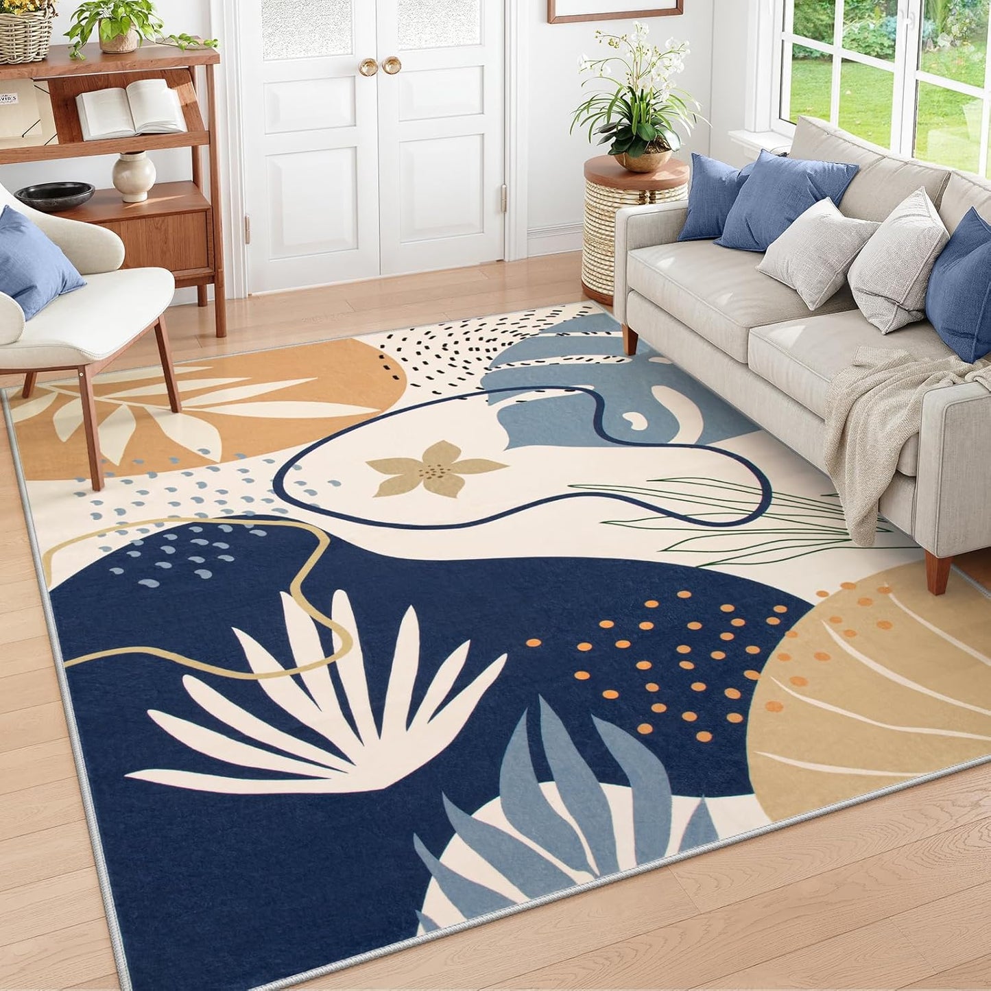 Lahome 5x7 Area Rug for Living Room - Soft Non-Slip Carpet