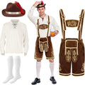 Mens Bavarian Oktoberfest Lederhosen Costume Set - Authentic Look w