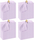 Handmade Fringe Cloth Napkins 60 Pack - Lavender Cotton Linen Set