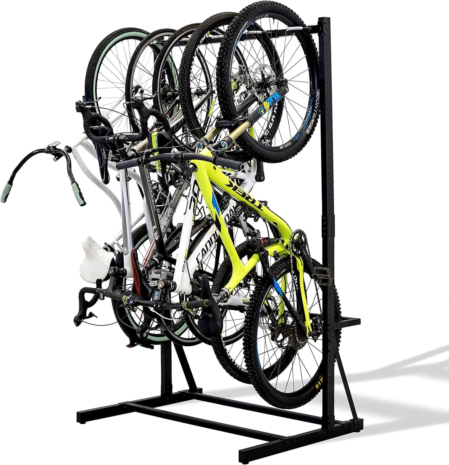 Freestanding 5 Bike Storage Rack for Indoor Garage Organization