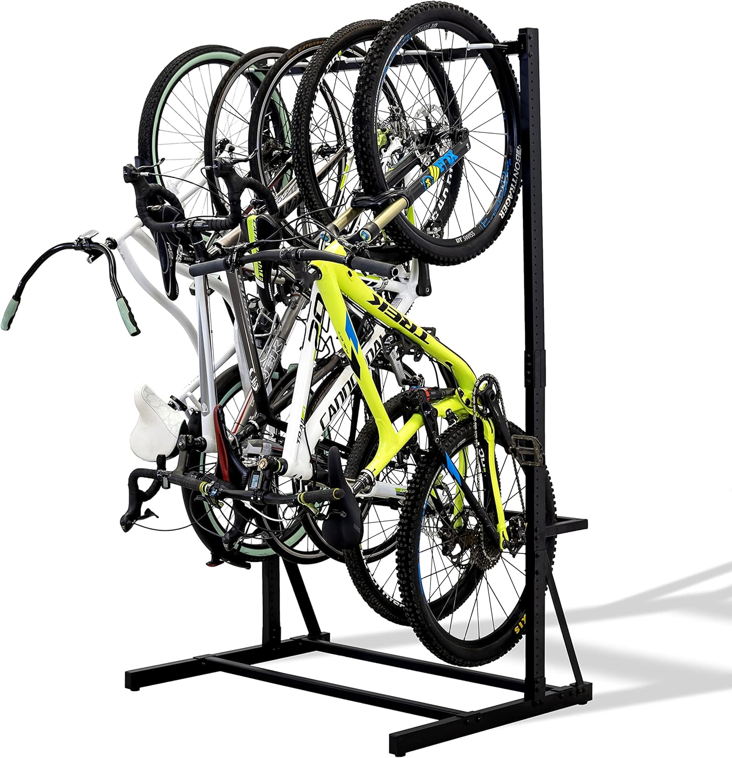 Freestanding 5 Bike Storage Rack for Indoor Garage Organization