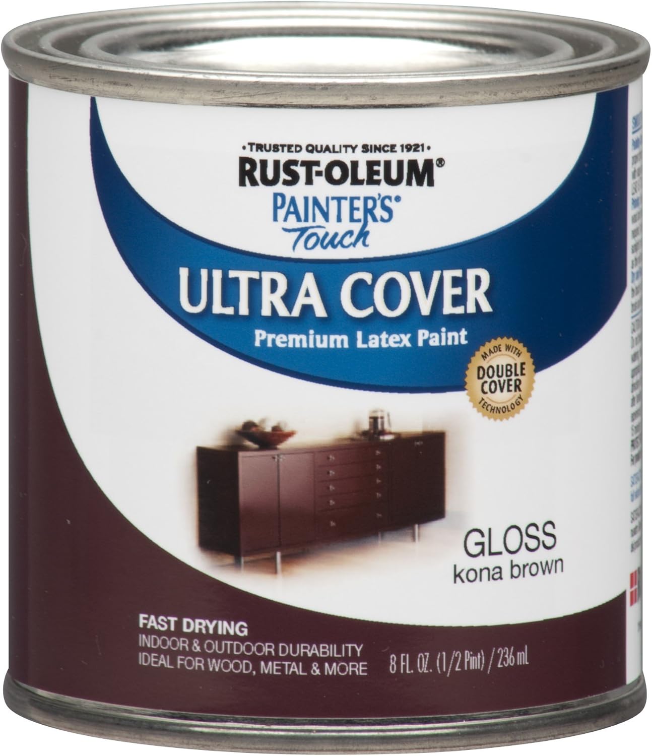 Rust-Oleum Painter's Touch Gloss Kona Brown Paint for Versatile Use