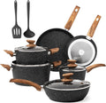 DishDelight Induction Pots and Pans Set Non Stick - 12 Piece Cookware