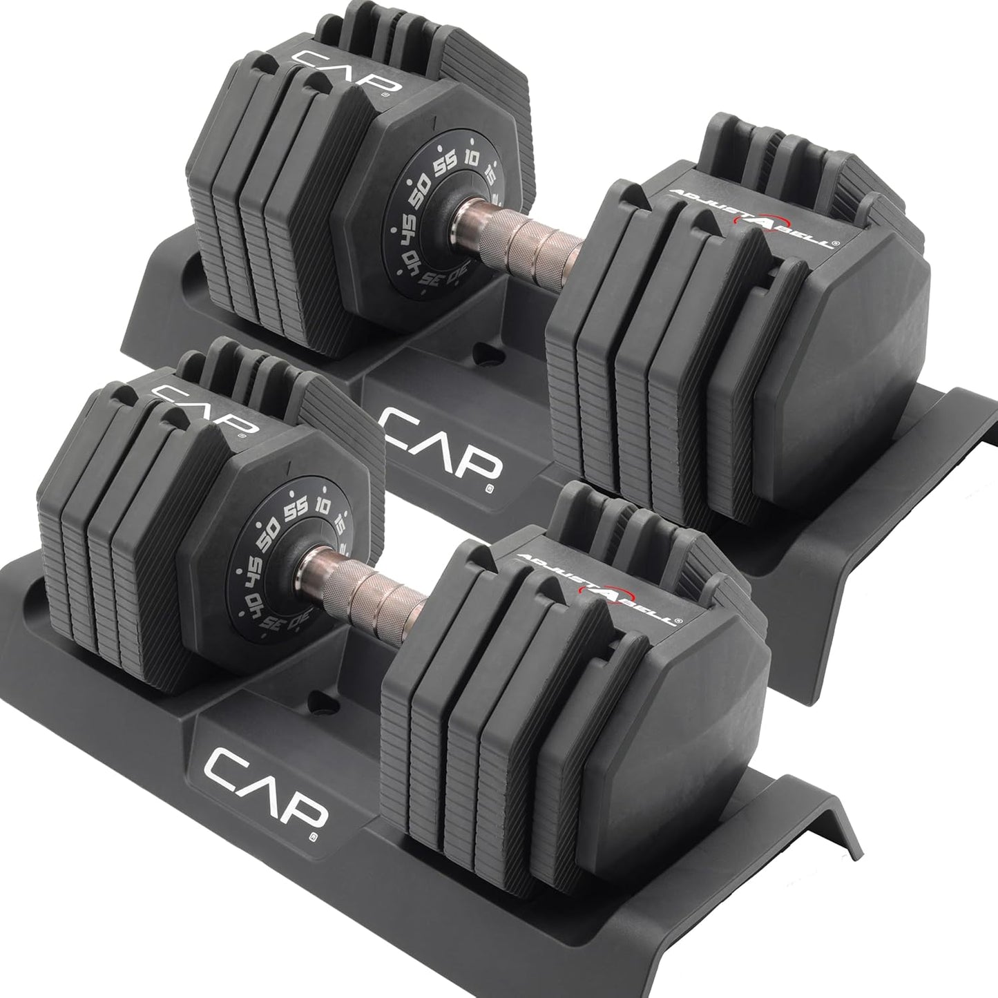 CAP Barbell ADJUSTABELL Adjustable 55 lb Hex Dumbbell Weights