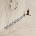 Neodrain 24 in Rectangular Linear Shower Drain with Brick Pattern