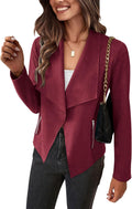 PRETTYGARDEN Faux Suede Cropped Jacket for Women - Soft Fall Coat