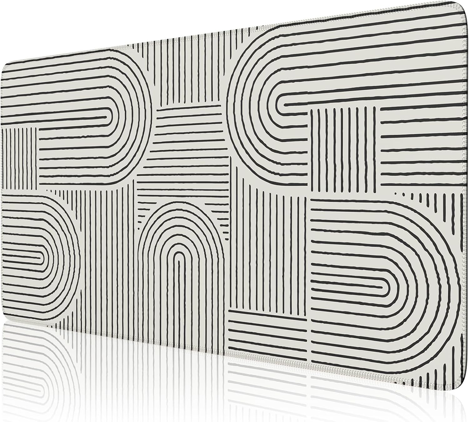 iCasso Large White Desk Mat - Anti-Slip & Cute Design