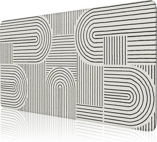 iCasso Large White Desk Mat - Anti-Slip & Cute Design