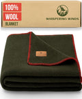 Whispering Winds 100% Wool Blanket - Thick, Ultra-Soft 60in x 84in