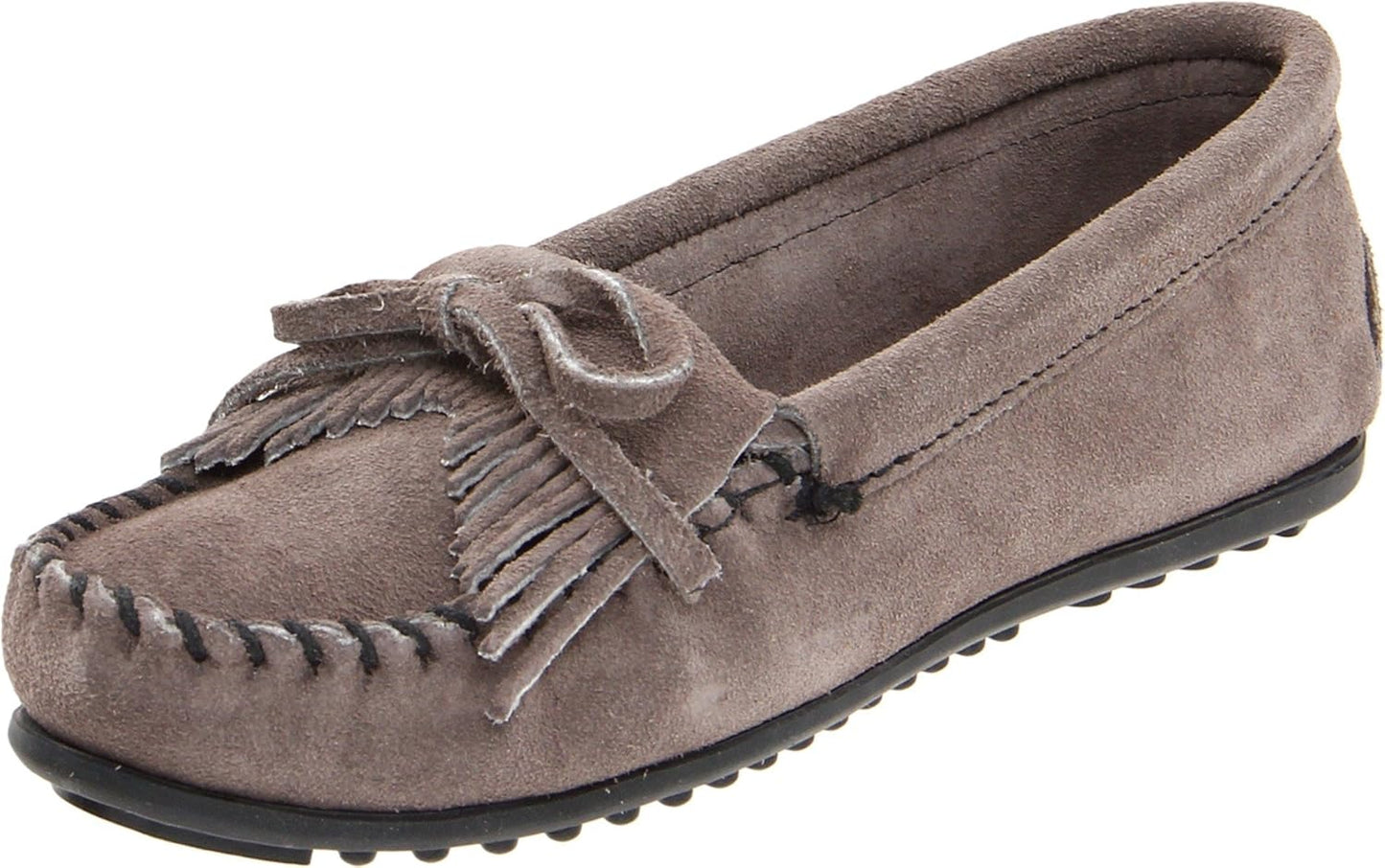 Minnetonka Women's Kilty Suede Hardsole Moccasin for Comfort