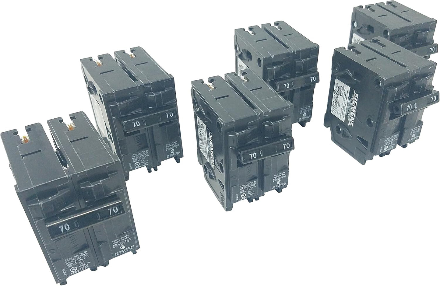 Siemens Q270 70 Amp Double Pole Type QP Circuit Breaker Pack of 6
