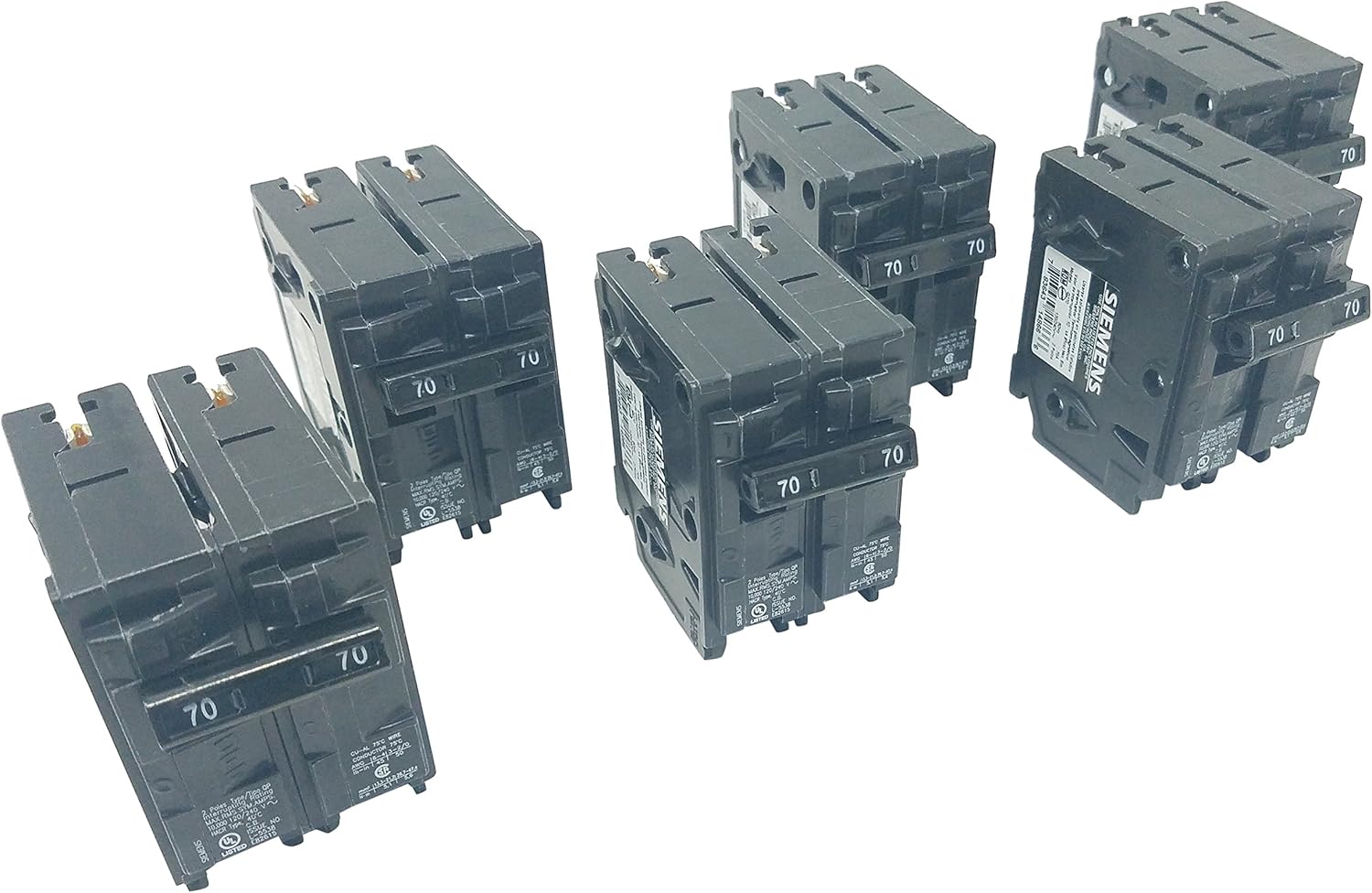 Siemens Q270 70 Amp Double Pole Type QP Circuit Breaker Pack of 6