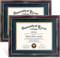 GraduationMall 8.5x11 Diploma Frame with Navy over Gold Mat
