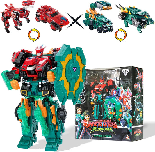 3 in 1 Transformable Robot Raptor Chyron for Kids 5-10 Years