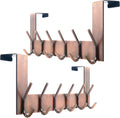 Over The Door Hooks for Hanging 6-Hook Rack - Space Saving Organizer