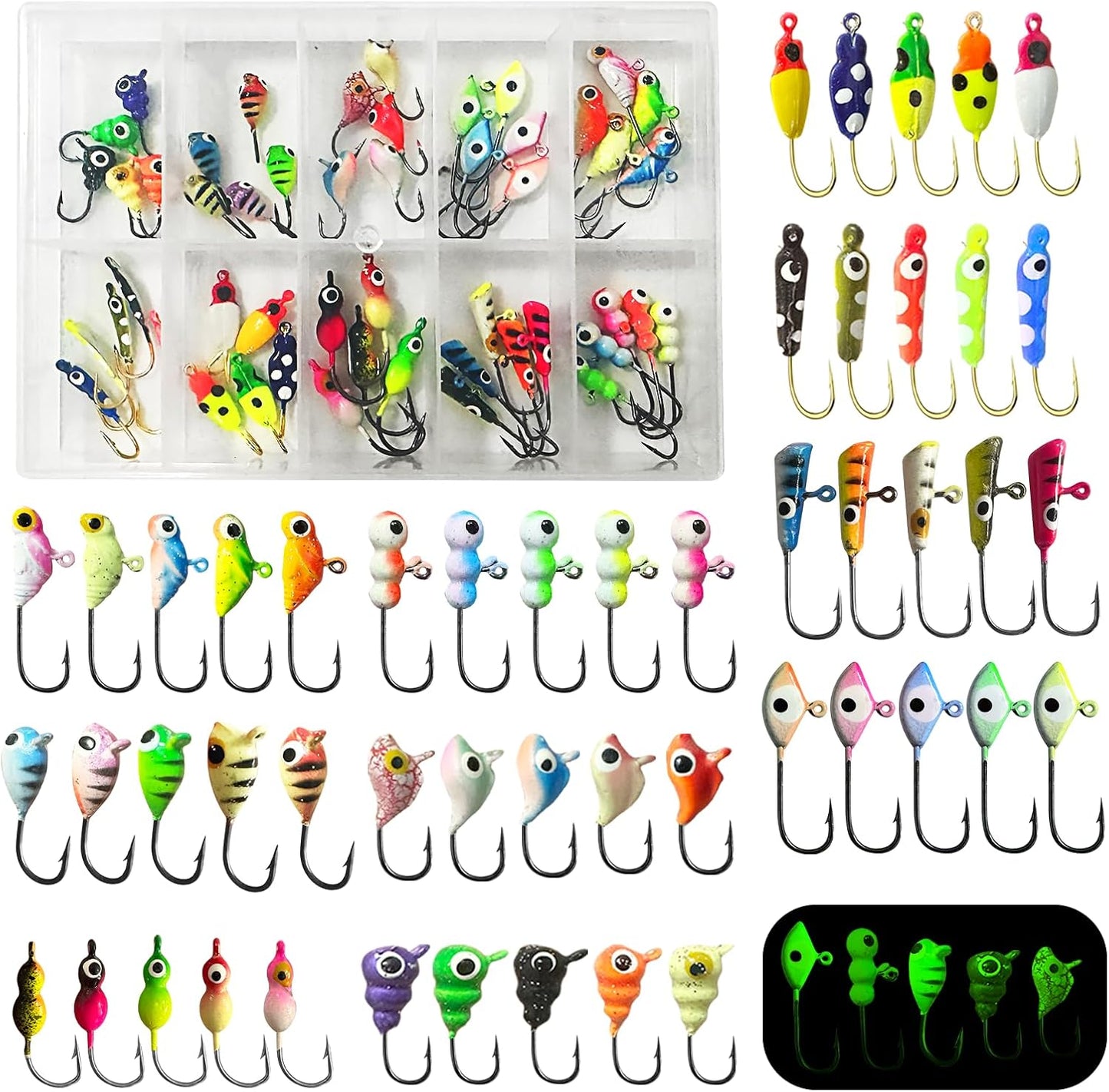 50PCS Ice Fishing Lures Kit - Catch More Fish!