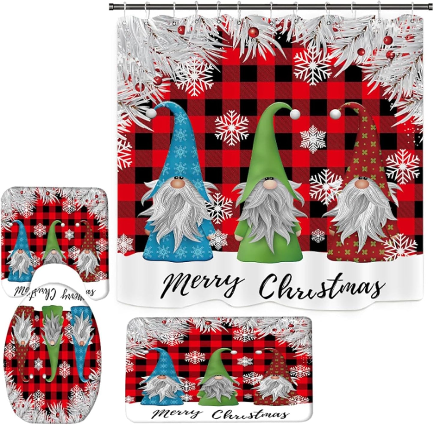 Whimsical Gnome Christmas Bath Set