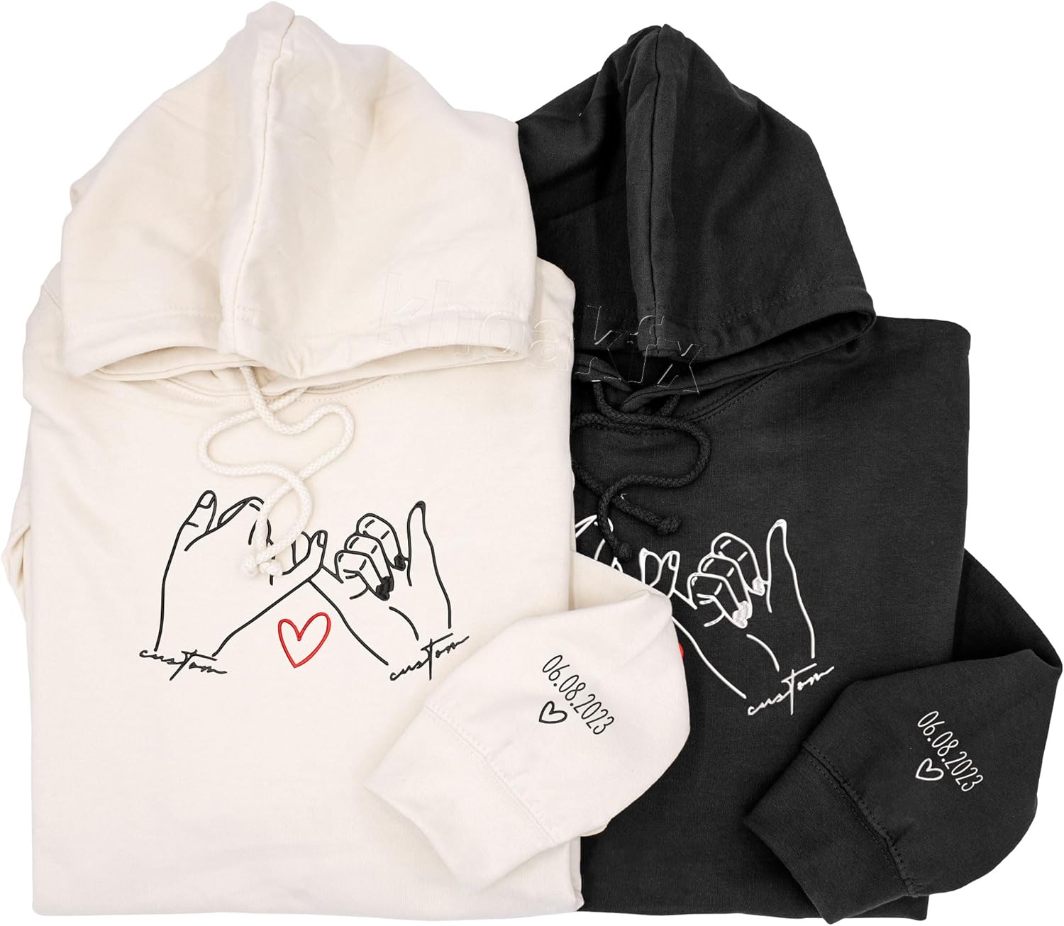 Bestie Match Embroidered Sweatshirt - Cozy Birthday Gift