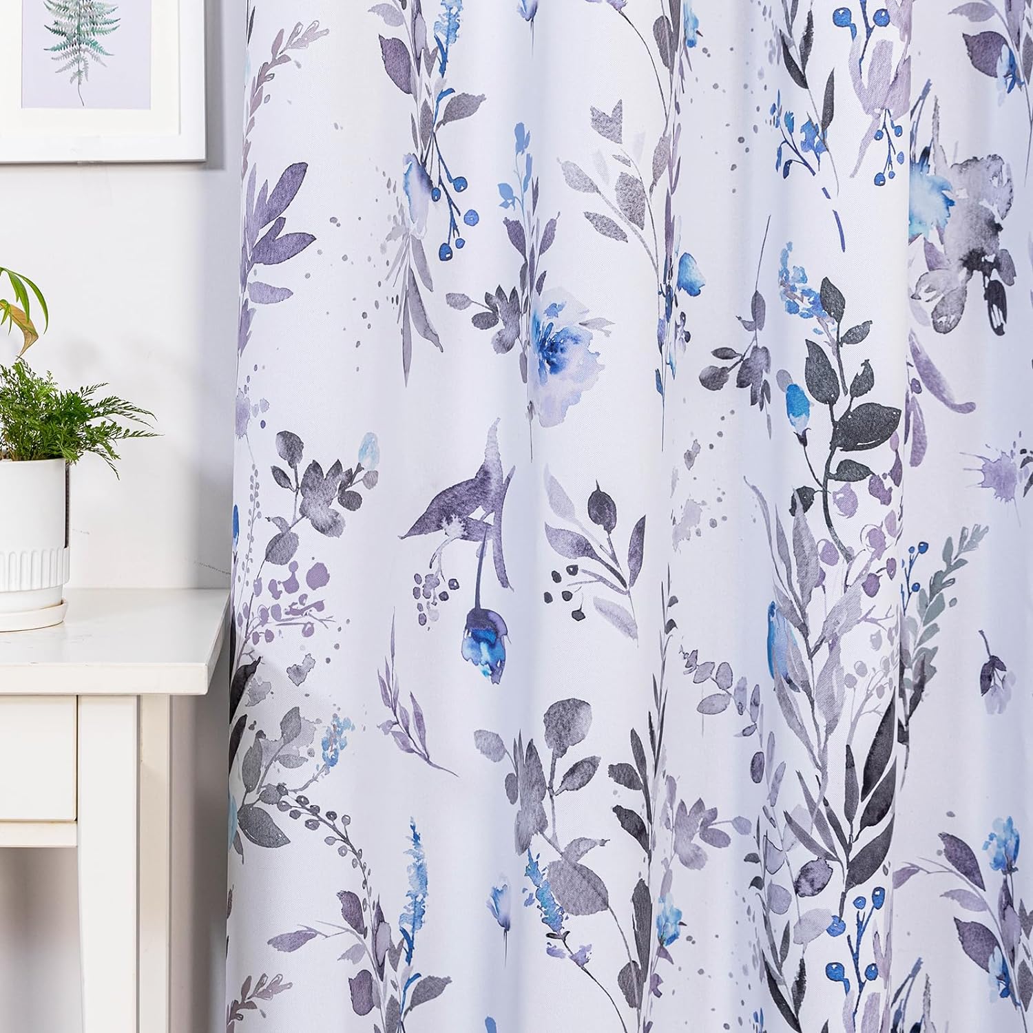 Floral Blackout Curtains for Living Room and Bedroom Decor