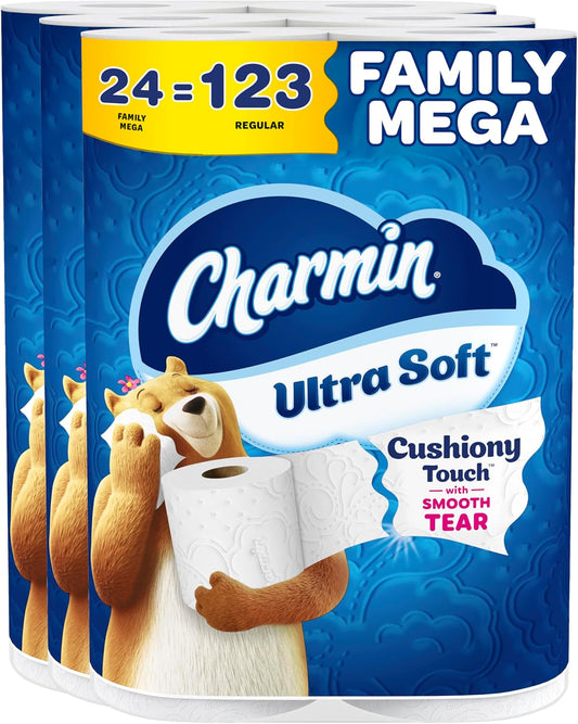 Charmin Ultra Soft Toilet Paper Family Mega Rolls for Comfort