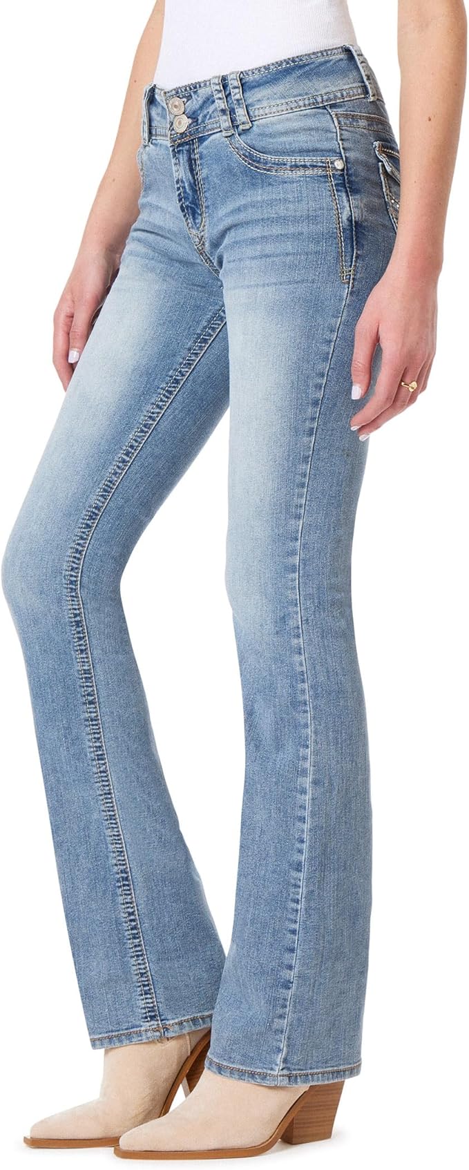 WallFlower Women's Luscious Curvy Bootcut Jeans for Juniors