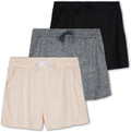 Womens Ultra-Soft Athletic Lounge Sweat Shorts 3-Pack - Comfortable