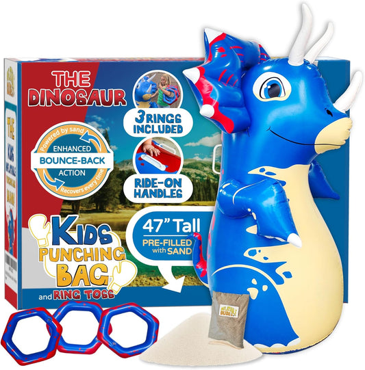 Inflatable Punching Bag for Kids - Dinosaur Bop Bag Fun