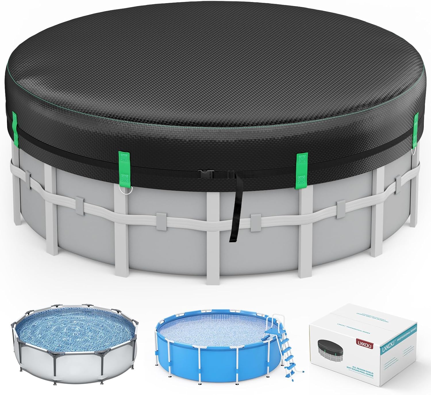 LXKCKJ 18 Ft Round Pool Cover - Ultimate Winter Protection