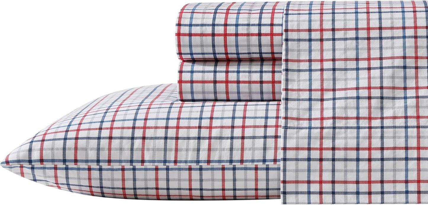 Nautica King Sheet Set - Crisp Cotton Percale Bedding for Comfort