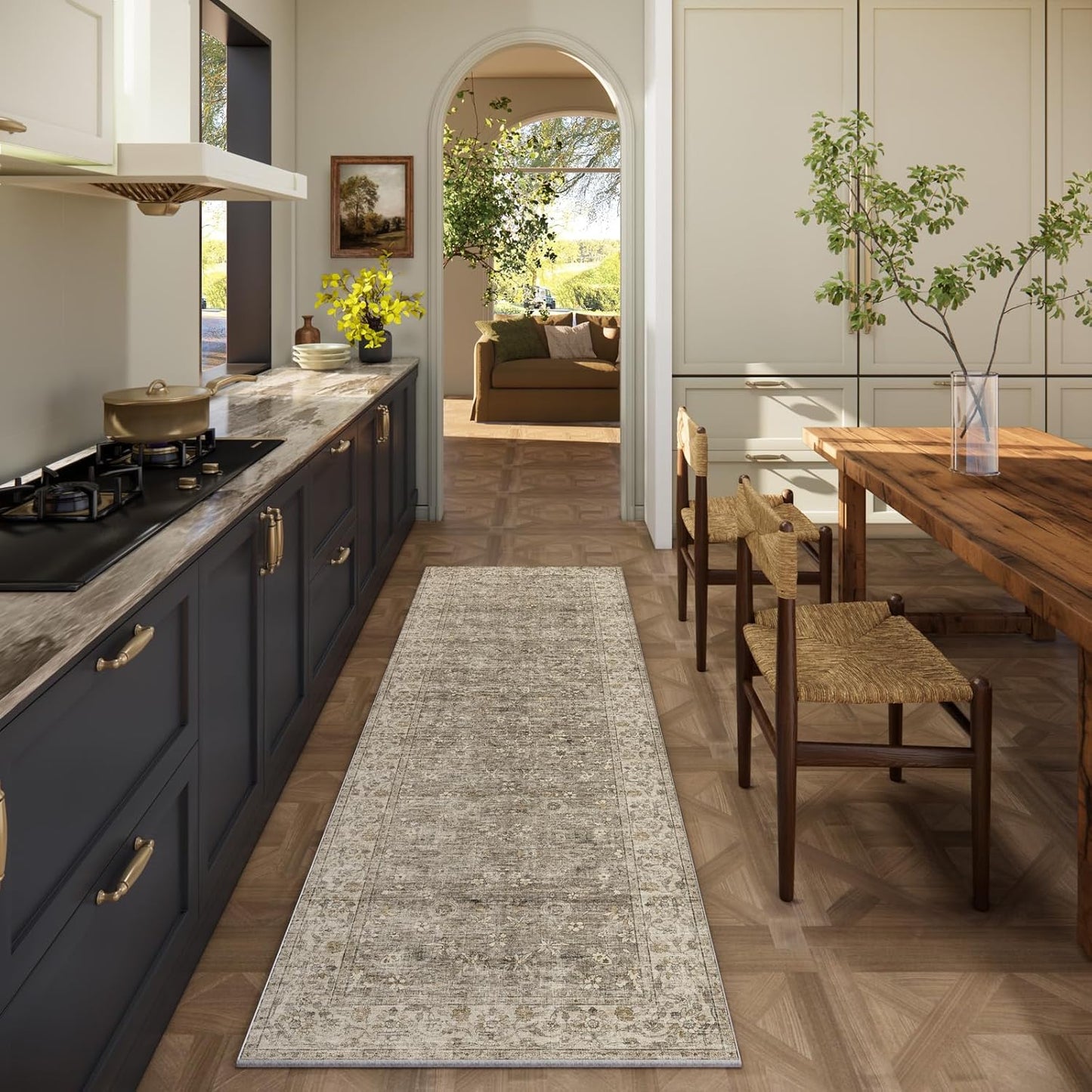 Washable Kitchen Rug Runners for Hallways: Soft Non-Slip Design