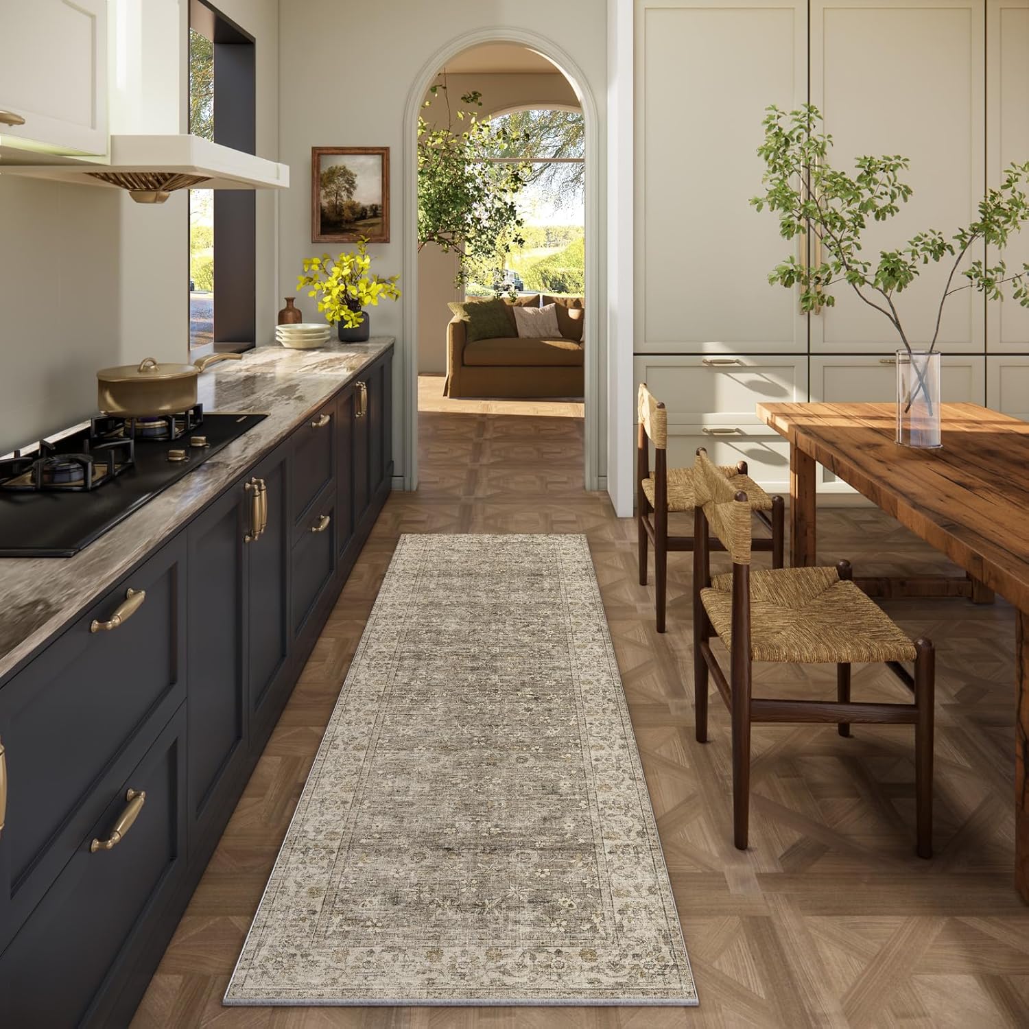 Washable Kitchen Rug Runners for Hallways: Soft Non-Slip Design