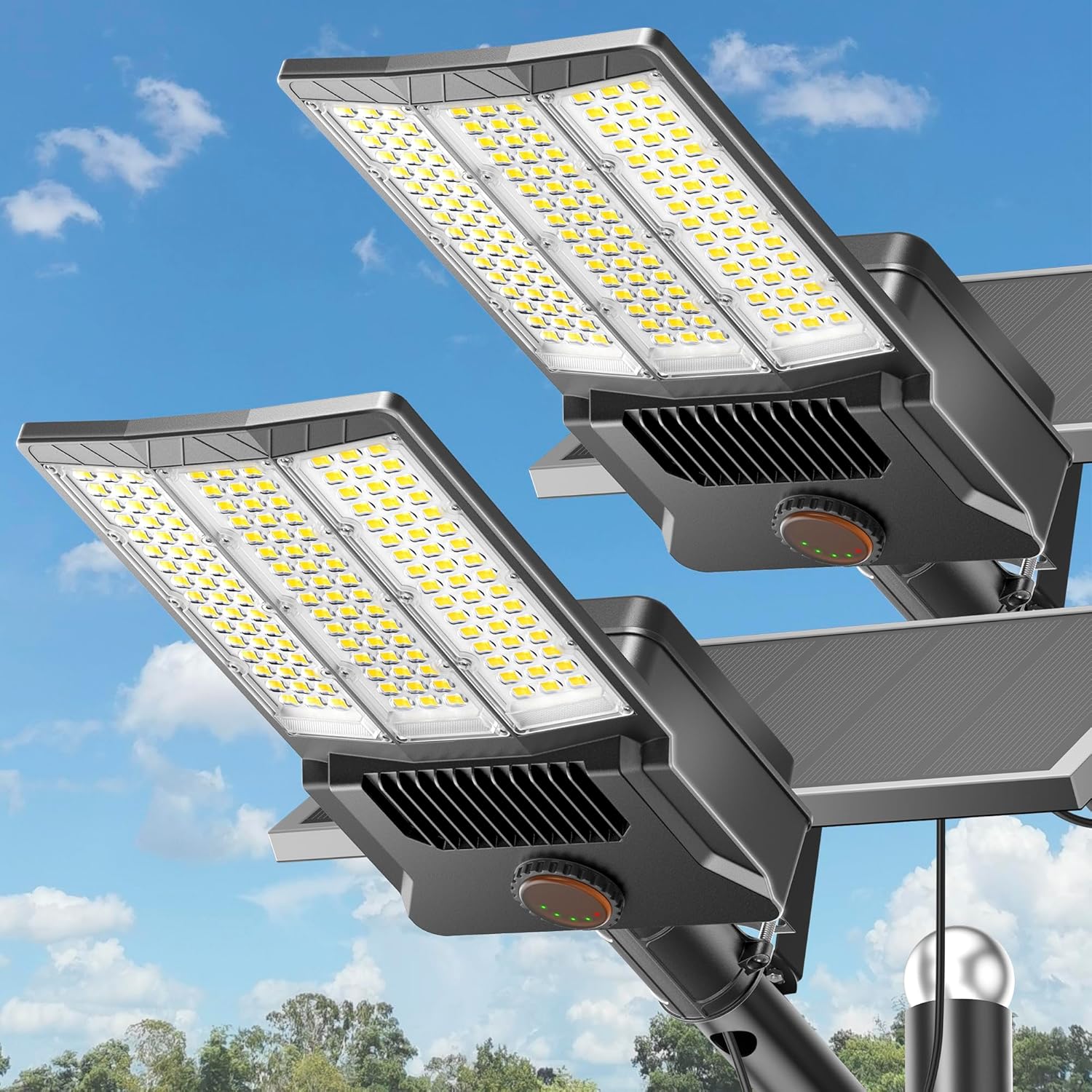 Deepn Solar Street Lights Outdoor for Parking Lot & Yard