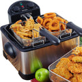 Secura 1700-Watt Stainless Steel Deep Fryer with Triple Basket