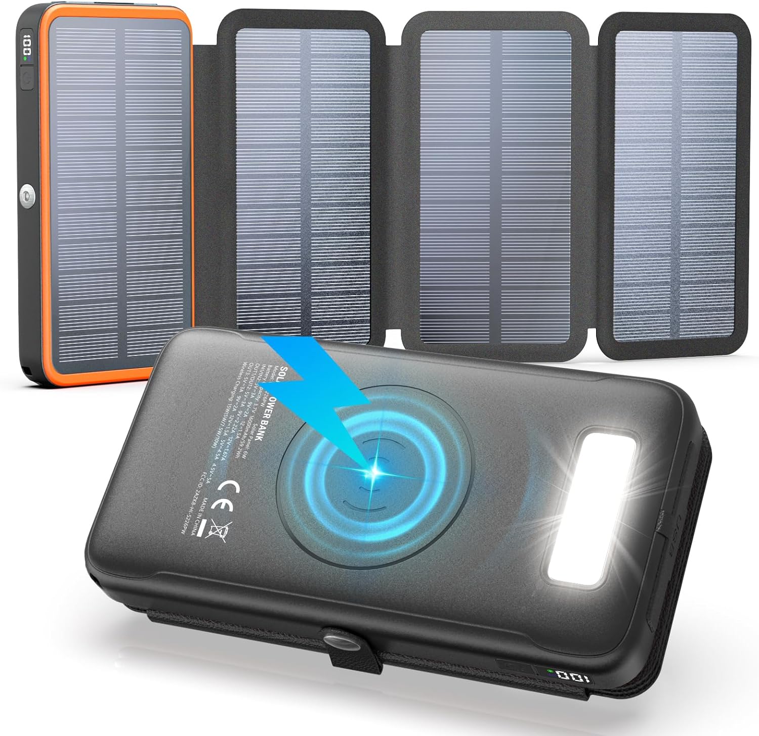 FEELLE Solar Charger Power Bank: 27000mAh Fast Charging Solution