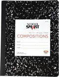 Hard Cover Composition Book, Unruled 9-3/4 x 7-1/2 in - Durable Marble