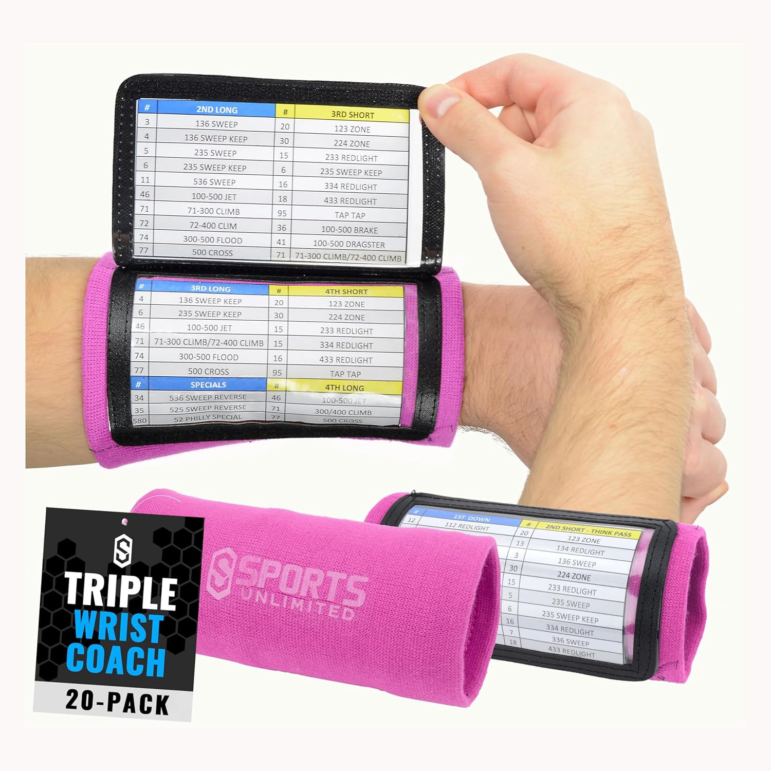 Sports Unlimited Adult Triple Wrist Coach for Football and Baseball