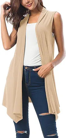 Urban CoCo Women's Sleeveless Cardigan for Summer Style