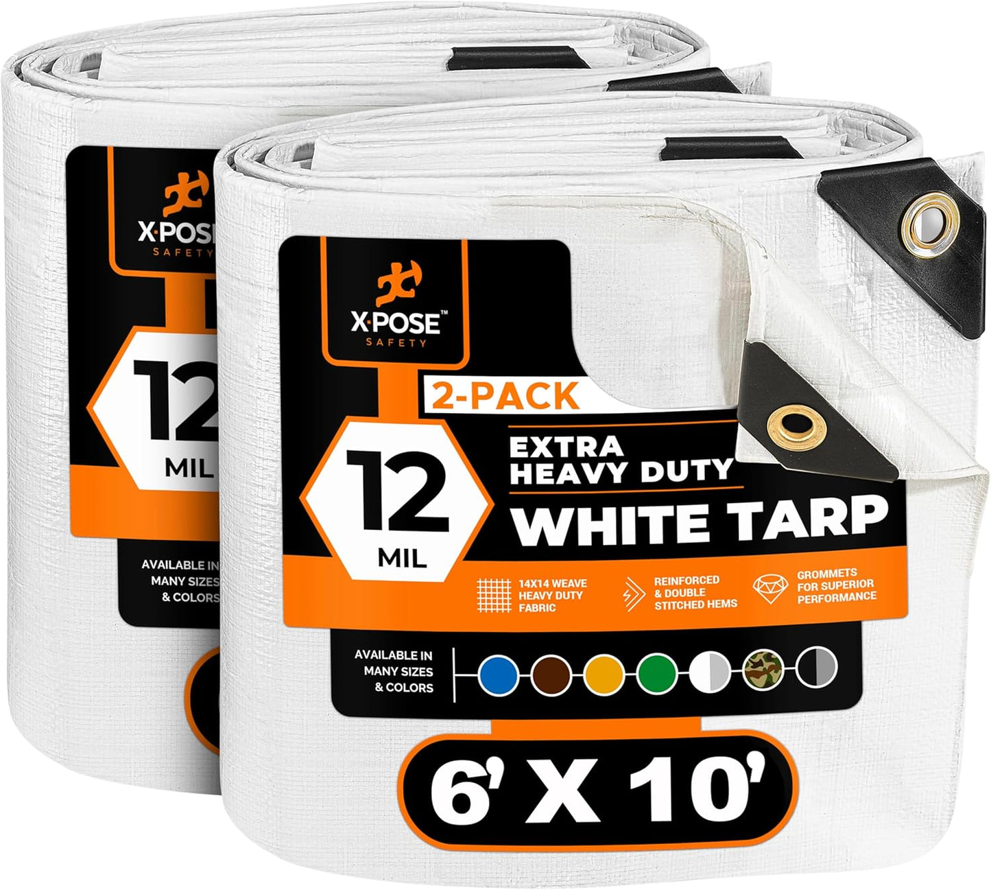 Heavy Duty White Poly Tarp 6ft X 10ft for All Your Needs
