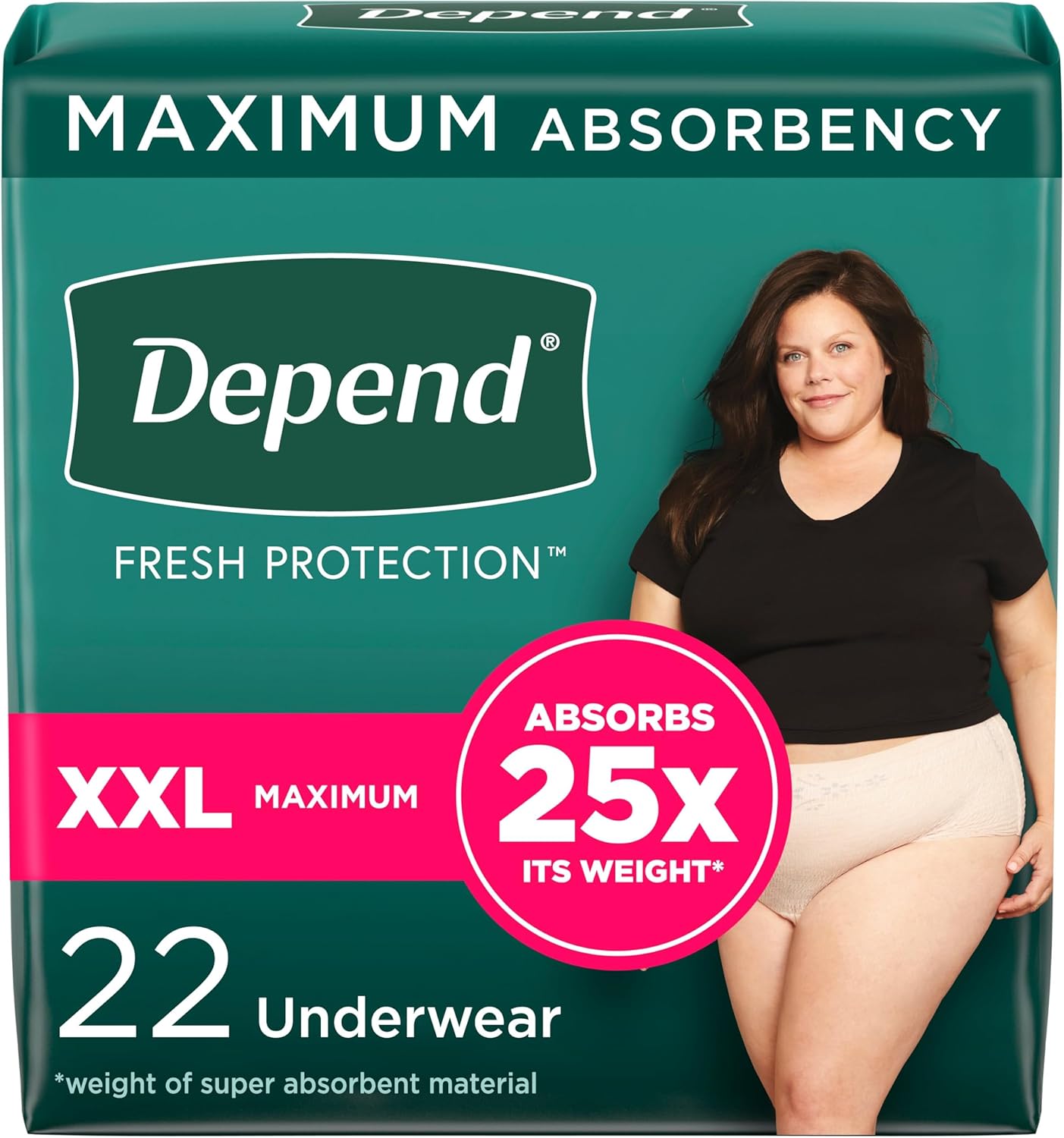 Depend Maximum Protection Underwear for Women - 22 Count