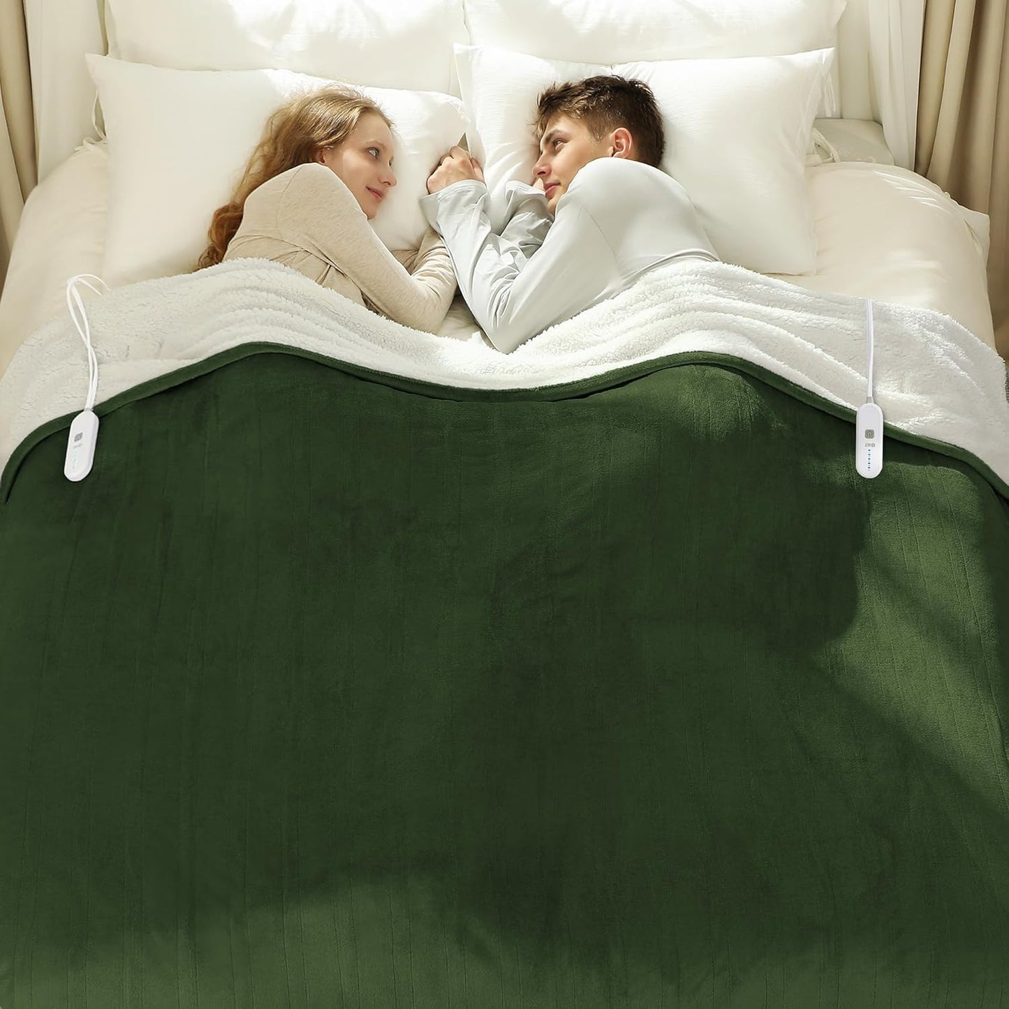 Heated Blanket Queen Size with Dual Control for Cozy Comfort