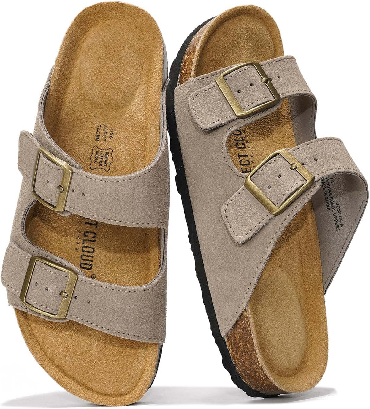 Project Cloud Genuine Leather Flat Sandals for Women 2025