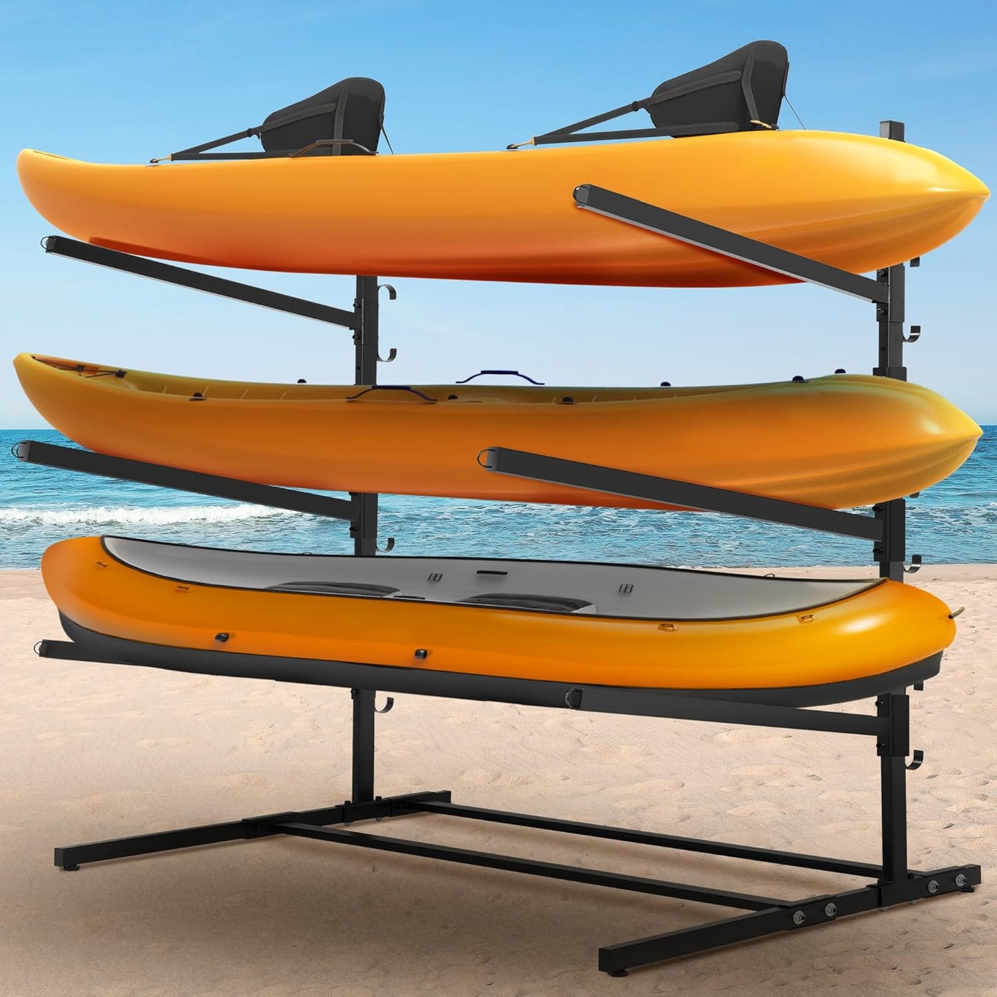 Freestanding Kayak Storage Rack for Indoor & Outdoor Use