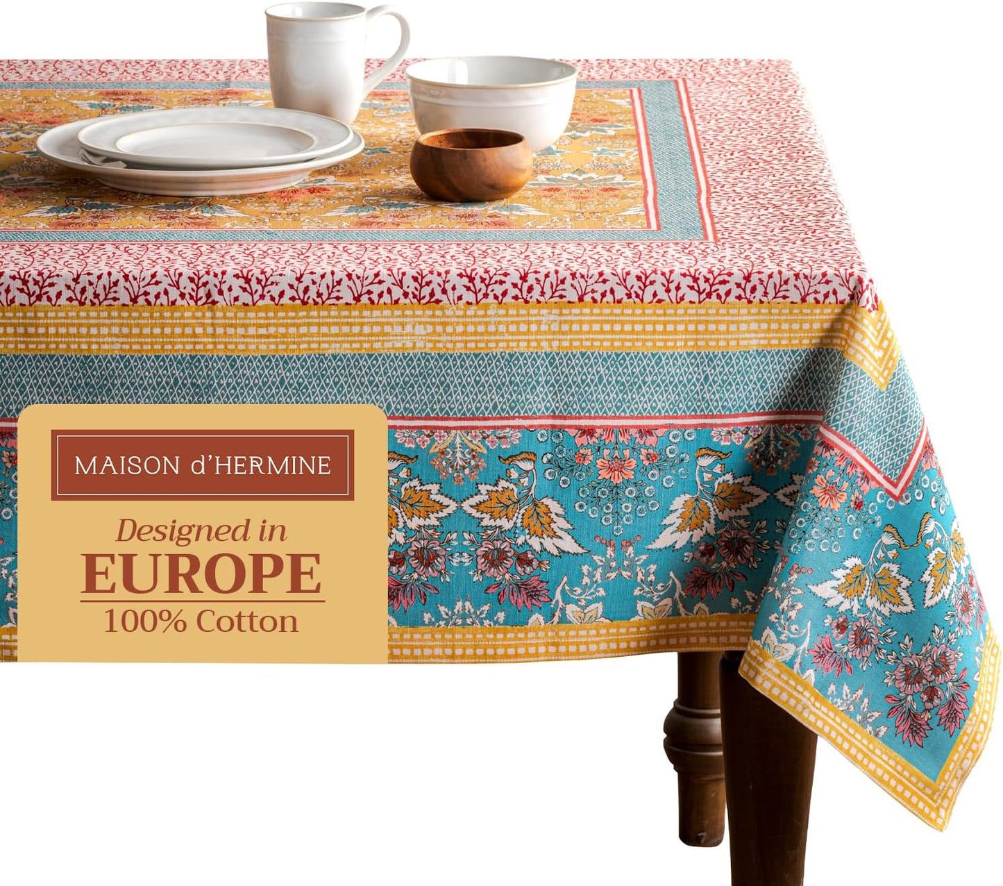 Elegant 100% Cotton Table Cloth for Dining and Special Occasions