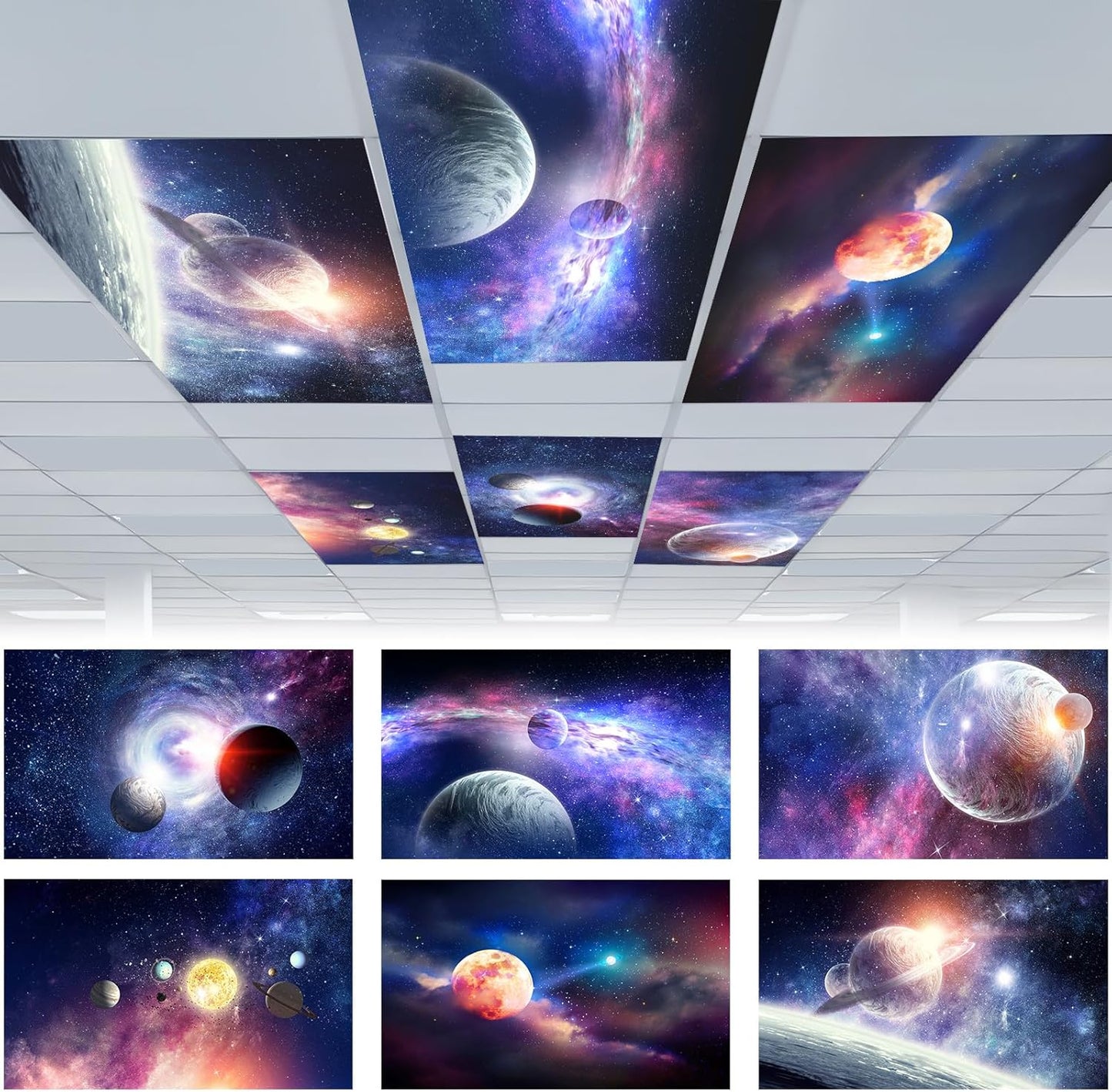 VIHOSE Fluorescent Light Covers for Classroom and Office Use